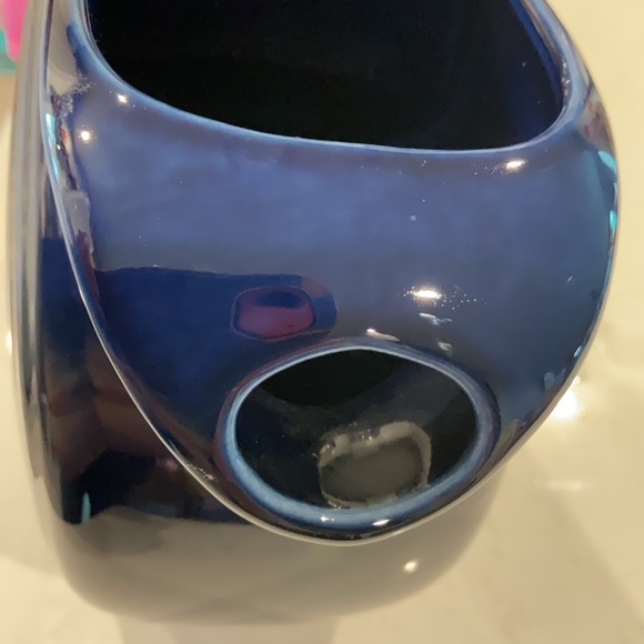 Vintage Cobalt Blue Fiestaware Disk Pitcher Beautiful Piece 7” by 7” - Picture 9 of 9